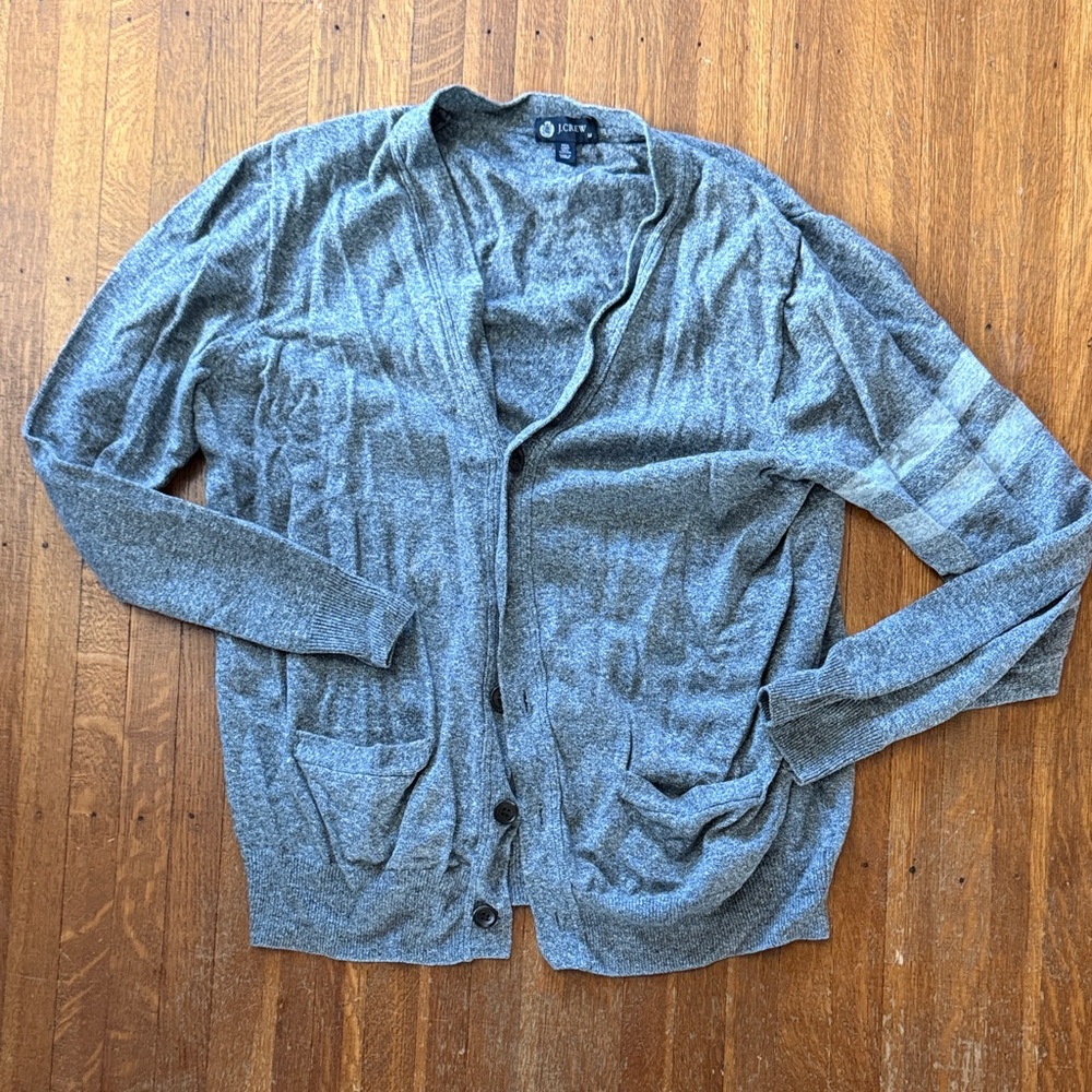 J. Crew Gray Cardigan Sweater